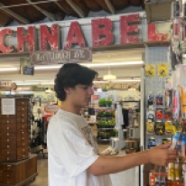 OPYC Founder working a summer job with Schnabel's Hardware store off McCullough avenue. Henry connected with the summer job opportunity through the OPYC "Summer Jobs for Teens" initiative.-June 2020
